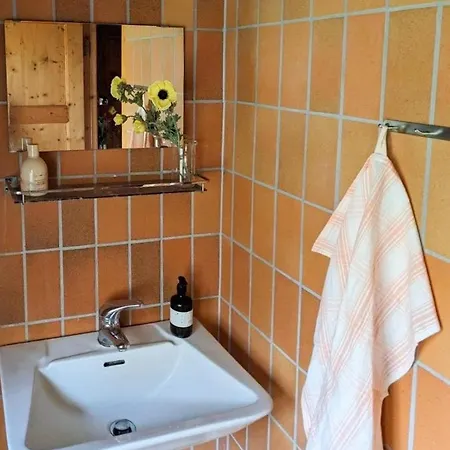 Nyaraló Peaceful Log With Turf In Raageleje Vejby